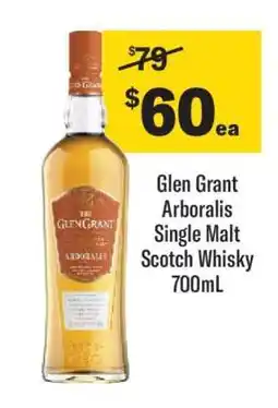 Coles Glen Grant Arboralis Single Malt Scotch Whisky 700mL offer