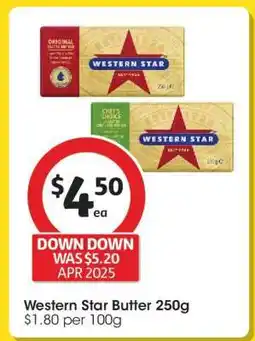 Coles Western Star Butter 250g offer