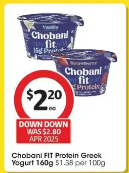 Coles Chobani Fit Protein Greek Yogurt 160g offer