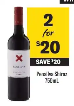 Coles Pensilva Shiraz offer