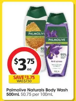 Coles Palmolive Naturals Body Wash 500mL offer