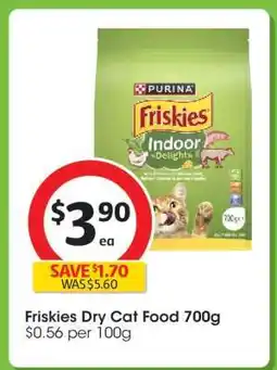 Coles Friskies Dry Cat Food 700g offer