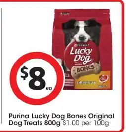 Coles Purina Lucky Dog Bones Original Dog Treats 800g offer