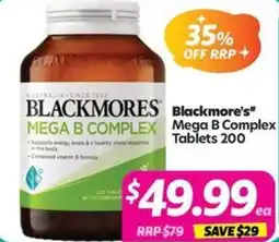 Your Discount Chemist Blackmore's Mega B Complex offer