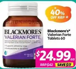 Your Discount Chemist Blackmore's Valerian Forte offer
