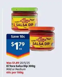ALDI El Tora Salsa Dip 300g offer