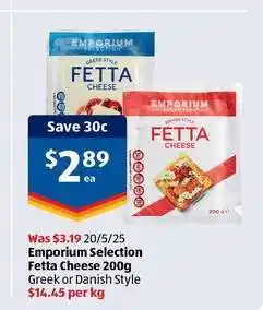 ALDI Emporium Selection Fetta Cheese 200g offer