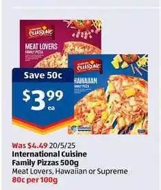 ALDI International Cuisine Family Pizzas 500g offer