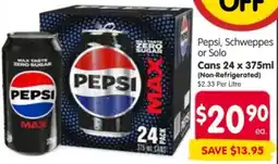 Spar Pepsi, Schweppes or Solo offer