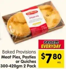 Spar Baked Provisions Meat Pies, Pasties or Quiches offer