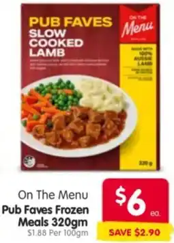 Spar On The Menu Pub Faves Frozen Meals offer