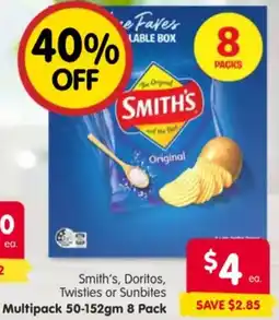 Spar Smith's, Doritos, Twisties or Sunbites Multipack offer