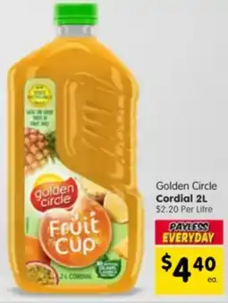 Spar Golden Circle Cordial offer
