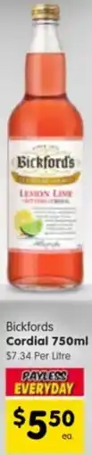 Spar Bickfords Cordial offer