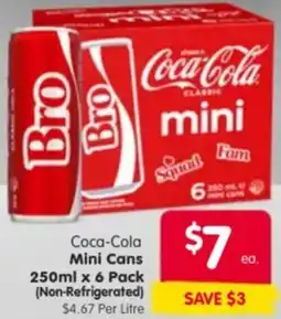 Spar Coca-Cola Mini Cans offer