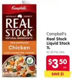 Spar Campbell's Real Stock Liquid Stock offer
