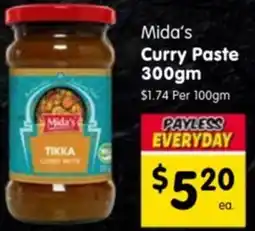 Spar Mida's Curry Paste offer