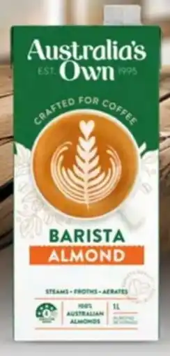 Spar Australia's Own Barista Milk offer