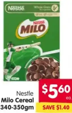 Spar Nestle Milo Cereal offer