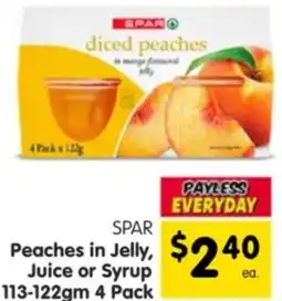 Spar SPAR Peaches in Jelly, Juice or Syrup offer