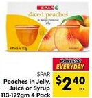 Spar SPAR Peaches in Jelly, Juice or Syrup offer