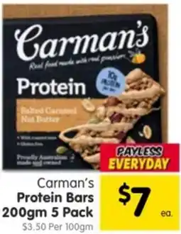 Spar Carman's Protein Bars offer