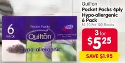 Spar Quilton Pocket Packs 4ply Hypo-allergenic offer