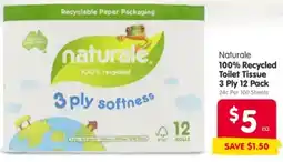 Spar Naturale 100% Recycled Toilet Tissue 3 Ply offer