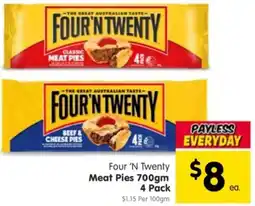 Spar Four 'N Twenty Meat Pies offer