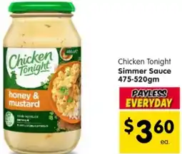 Spar Chicken Tonight Simmer Sauce offer