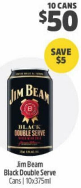 BWS Jim Beam Black Double Serve offer