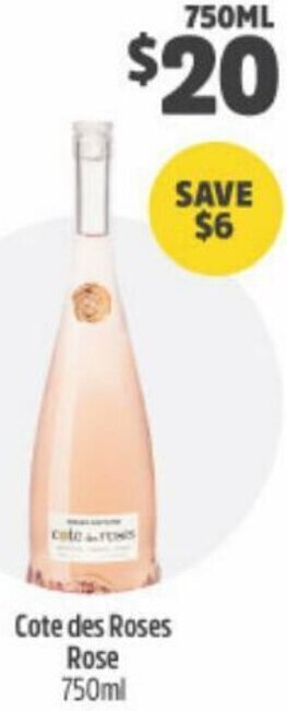 BWS Cote Des Roses Rose 750ml offer