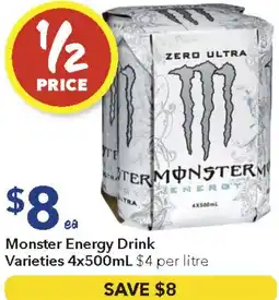 Ritchies Monster Energy Drink Varieties offer