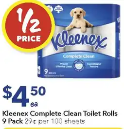 Ritchies Kleenex Complete Clean Toilet Rolls offer