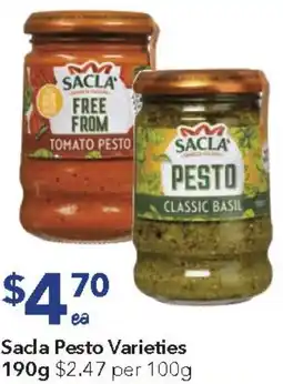 Ritchies Sacla Pesto Varieties offer