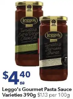 Ritchies Leggo's Gourmet Pasta Sauce Varieties offer