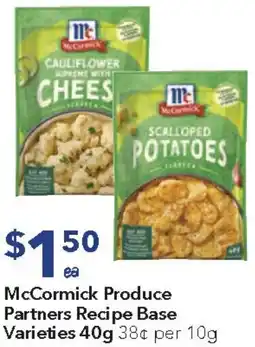 Ritchies McCormick Produce Partners Recipe Base Varieties offer