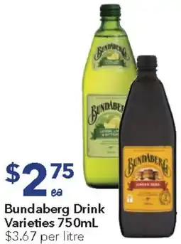 Ritchies Bundaberg Drink Varieties offer