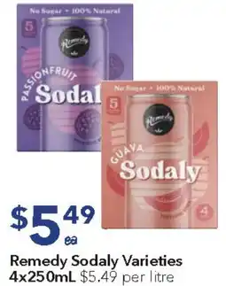 Ritchies Remedy Sodaly Varieties offer
