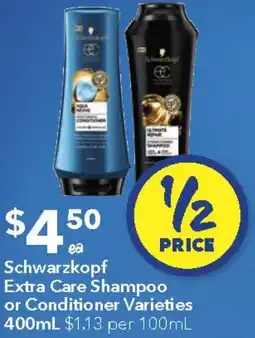 Ritchies Schwarzkopf Extra Care Shampoo or Conditioner Varieties offer
