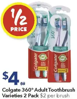 Ritchies Colgate 360 Adult Toothbrush Varieties offer