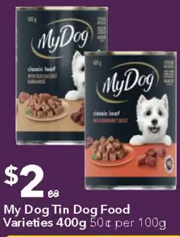 Ritchies My Dog Tin Dog Food Varieties offer