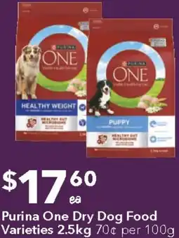 Ritchies Purina One Dry Dog Food Varieties offer