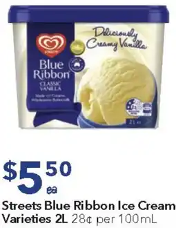 Ritchies Streets Blue Ribbon Ice Cream Varieties offer
