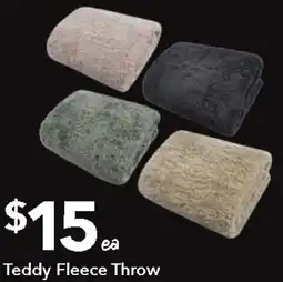 Ritchies Teddy Fleece Throw offer