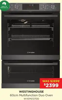 Bing Lee Westinghouse 60cm Multifunction Duo Oven offer