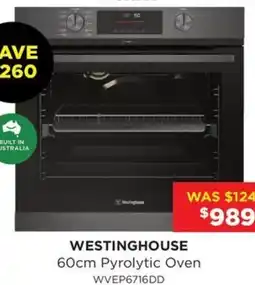 Bing Lee Westinghouse 60cm Pyrolytic Oven offer