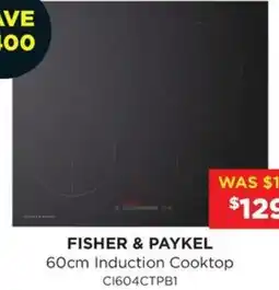 Bing Lee Fisher & paykel 60cm Induction Cooktop offer