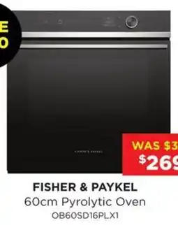 Bing Lee Fisher & paykel 60cm Pyrolytic Oven offer