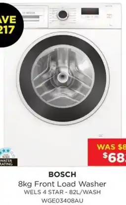 Bing Lee Bosch 8kg Front Load Washer offer